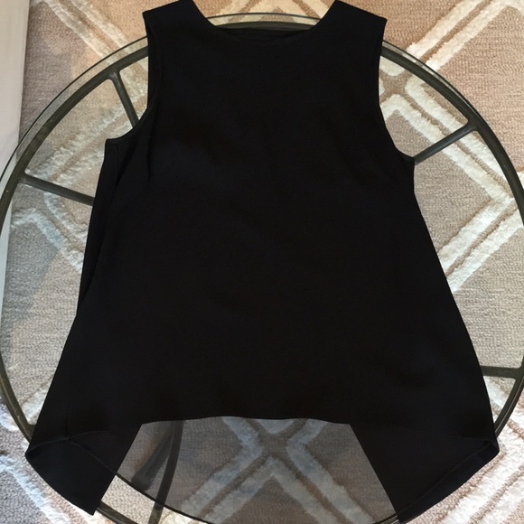 Rag & Bone Harper split back top black size M - Picture 2 of 15